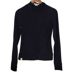 Monreal London Women's Black Full Zipper Active Athletic Long Sleeve Jacket Sz M